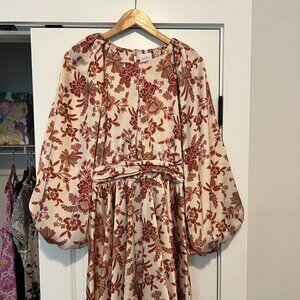 Misa Los Angeles - Printed Cut out dress - Size S